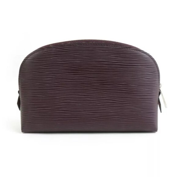 Auth LOUIS VUITTON Epi Pochette Cosmetic Pouch Dark Purple Epi Leather - Picture 1 of 8